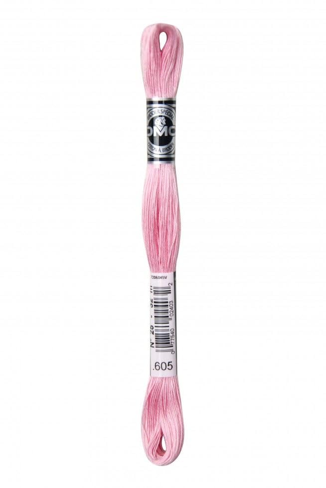 DMC Size 25 Coton A Broder Special Embroidery Thread - 605 Pink - Each