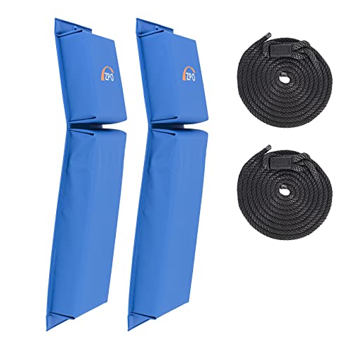 Zpo Boat Fender, Boat Bumpers For Docking, 2 Pack Boat Fenders With 2 Durable Ropes For Jet Ski, 24 X 6 X 2.5 Inch (Blue) #TOP2