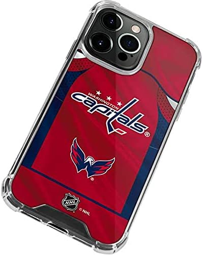 Skinit Clear Phone Case Compatible with iPhone 13 Pro Max - Officially Licensed NHL Washington Capitals Home Jersey Design