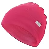 Merino Wool Beanie Kids - Unisex Cuff Wool Beanie Cap for Children - Breathable, Ideal for Sensitive Skin Winter Essential (Pink)