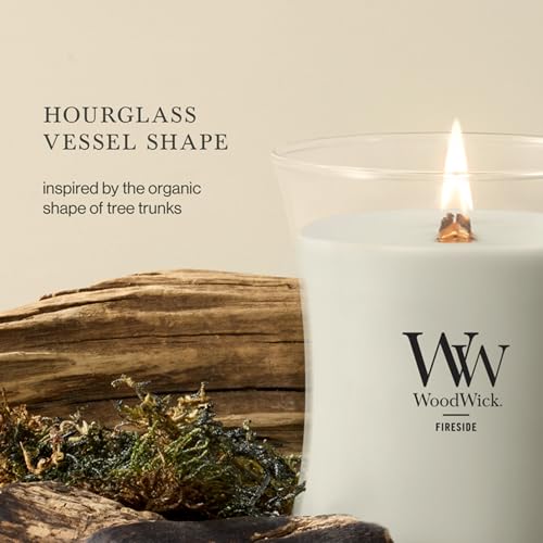 WoodWick Fireside Holiday Candle Gifts for Women and Men, 9.7 oz Medium Hourglass Candle with Crackling Wick - Image 6