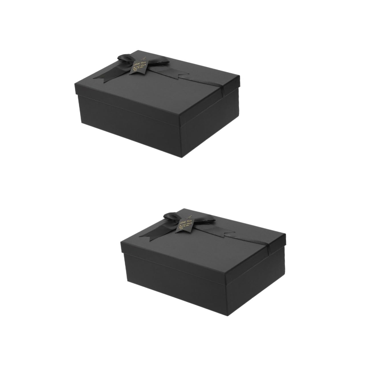PACKOVE 2 Stück Geschenkbox Brautjungfer klein Verpackung Hochzeit wickeln Papierschachteln Präsentieren Sie Kisten dekorative Kästen mit Deckel Schmuckschatullen zum Verkauf Schwarz