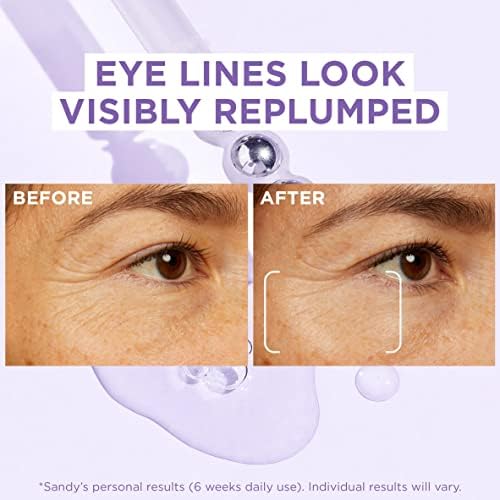 L'Oréal Paris 2.5% Hyaluronic Acid and Caffeine Eye Serum, Revitalift Filler Eye Serum, Replumps, Brightens And De-Puffs Eyes  20ml