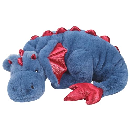 Uanqfegy Lindo Juguete de Peluche de dragón de Dibujos Animados, Animal de Peluche Alado Gigante Suave de 43 Pulgadas para decoración y Abrazos del Dormitorio de los niños (Azul)