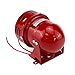 S SYDIEN Motor Siren Red 1Pc AC 110V 114dB Industry Electric Motor Alarm Driven Siren, Horn Sound Buzzer Alarms Bell for Home, Industries, Stores and Security Alarm System