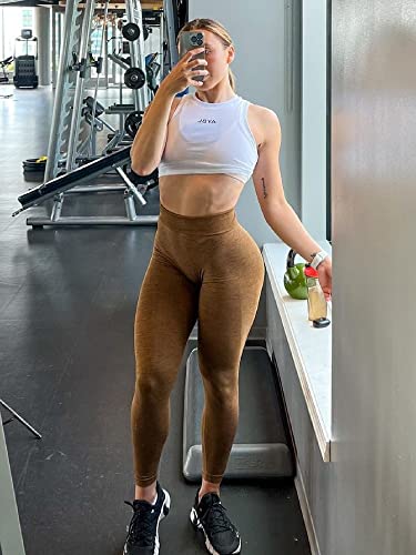 Sunzel Scrunch Butt Lifting Leggings Women High Waisted Seamless Workout Leggings Gym Tights Tummy Control Yoga Pants Brown #TOP4