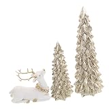 Couleurs vives : fabriquées à partir de matériaux d'arbre de noël en résine de première qualité, mini ornements en résine conservent couleur et attrait, garantissant que la décoration de votre cheminée et de vos décorations de table continuent d'impressionner,hirschornamente,arbre de noël décoratif