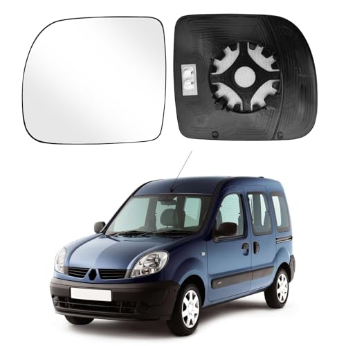 Verre de Rétroviseur Remplacement pour Renault Kangoo I 1997-2003, Rétroviseur Extérieur Réglable Adapté, Lente di Retromarcia, Rétroviseur avec Fonction...