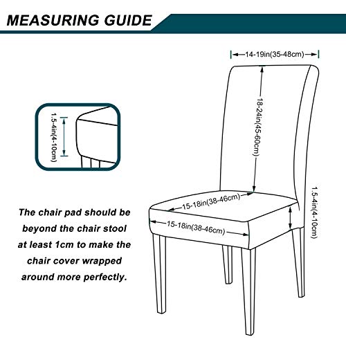 Colorxy Velvet Spandex Chair Covers For Dining Room Set Of 4, Soft Stretch Chair Protectors Slipcovers, Removable And Washable, Peakcock Green #TOP1