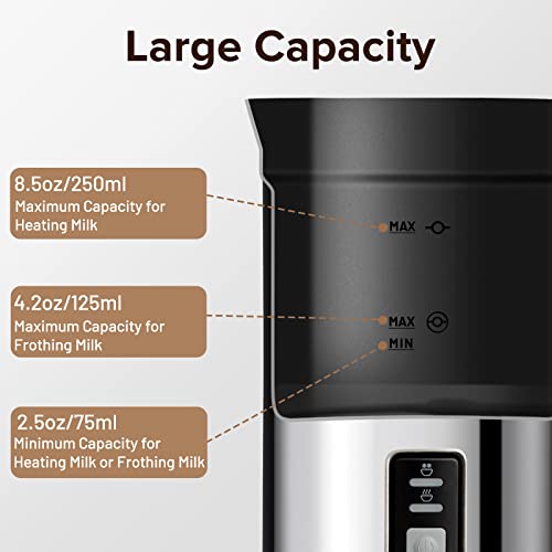 Secura MMF-015 Milk Frother, Electric Milk Steamer Stainless Steel thumb #4