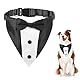 Hund Smoking Bandana Halsband Hochzeit Fliege für Hunde Fliege Verstellbar für Krawatte Haustiere Formelle Halsketten Hund Welpe Kätzchen Hochzeit Geburtstag Schwarz Weiss