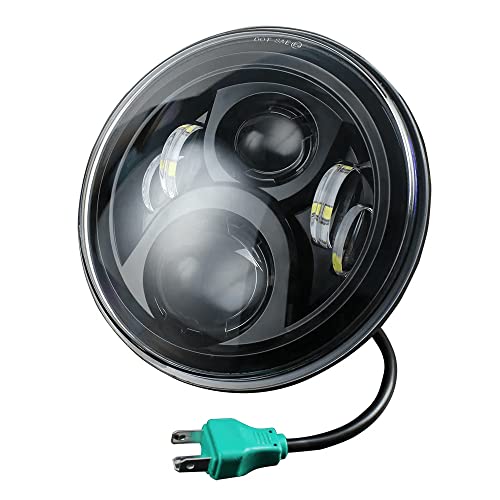 Eagle Lights 8700Bg2Pkr-G2 7" Led Headlight With Led Spot/Passing Light Kit For Harley Davidson And Indian Motorcycles - Generation Ii/Black Kit/Add Adapter Ring #TOP4