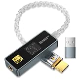 USB C to 3.5mm Audio Adapter Equipped with Dual DAC Chip CX31993&SGM8262, Audio Dongle with HiFi Amplifier, USB C to 3.5mm Headphone Aux Converter & USB A Adapter for Android iPhone iPad PC Mac