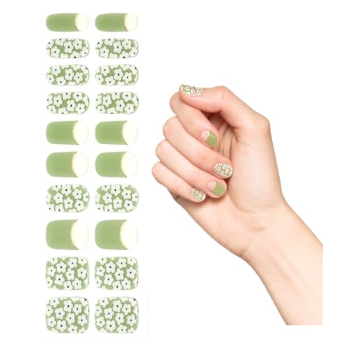 ZMDMAH Pegatinas Decorativas Adhesivas Multicolor para Uñas, Tiras de Gel Semiendurecido para Uñas, Nail Stickers Full Cover Pegatinas de Uñas de Gel de Calidad de Salón de Belleza