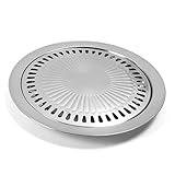 Coreano Bandeja para Hornear Korean BBQ Grill Barbacoa Plato Parrilla Redonda Antiadherente Sin Humo...