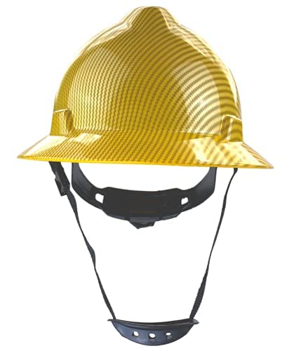 Vero1992 Rexzus Hard Hat Safety Helmet 6 Point Ratcheting System, Men Women Safety Helmet, Water Transfer Safety Helmet For Workers (Shiny Yellow), Z89.1 #TOP1