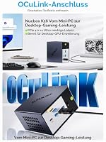 GMKtec K16 Gaming Mini PC AMD Ryzen 7 7735HS (4.75GHz) 32DDR5 RAM +512GB Festplatte PCle SSD, Dual NIC LAN 2.5G Desktop Computer, Dual USB4, HDMI 2.0, USB-C – Ansicht 6