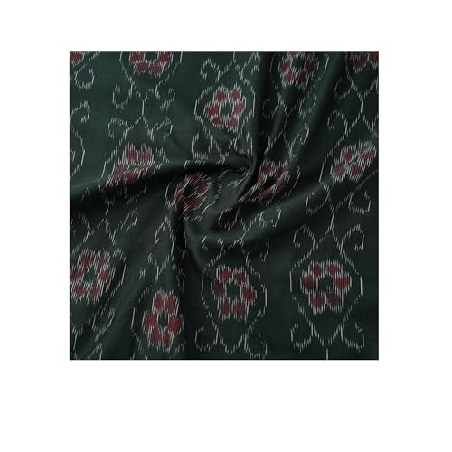Image of Premium Sambalpuri Ikat Weave Pure Handloom Cotton Shirt Fabric Authentic Odisha Traditional Tie-Dye Craft, Soft & Breathable Natural Cotton Material for Custom Tailoring, Casual & Formal Wear