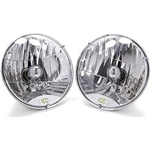 KC HiLiTES 42301 7" Round 60/55w H4 DOT Headlight - Set of 2, White