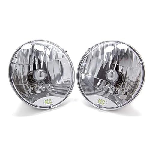 KC HiLiTES 42301 7" Round 60/55w H4 DOT Headlight - Set of 2, White