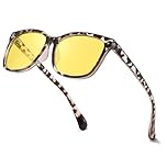 Myiaur Night Driving Glasses for Women, Anti Glare Night Vision Glasses Polarized Yellow Nighttime Glasses UV400 Protection