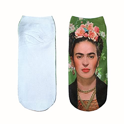 Inf-Way 3D Print Casual Socks, Unisex Ankle Socks For Gift(Frida Kahlo 8 Pairs) #TOP3