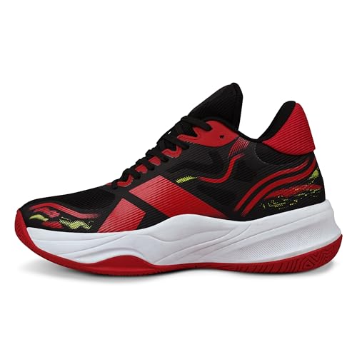 Image of Nivia Prisma Basketball Shoes for Men & Women with Seamless TPU & Mesh Upper, TPU Heel Stability Frame and Grippy Rubber Outsole for Indoor & Outdoor Court Play