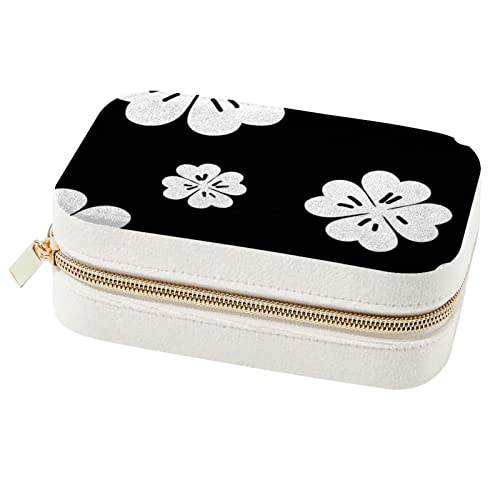 Boîte à bijoux blanche design de luxe portable pour bagues et petits colliers