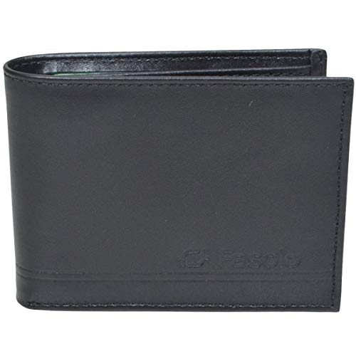 Fasolo, H054500751, Carteira de Moeda Cartões Masculina Soft Plus, cor Preto, Couro