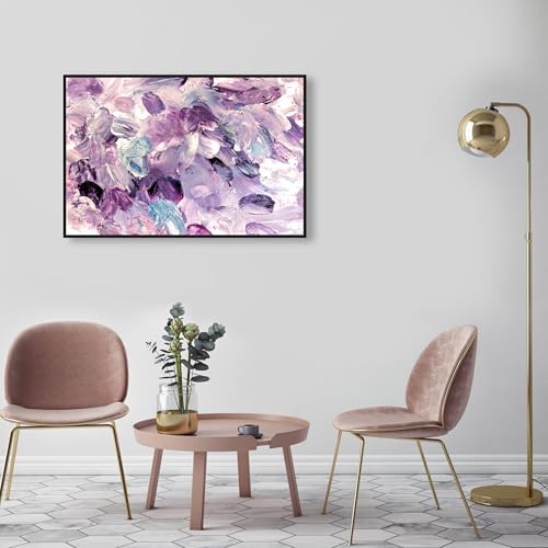 Oliver Gal Amethyst Gardens Canvas Print Wall Art for Living Room, Bedroom, and Bathroom, 36" x 24", Black Floater Frame by The Oliver Gal Artist Co. - Image 3