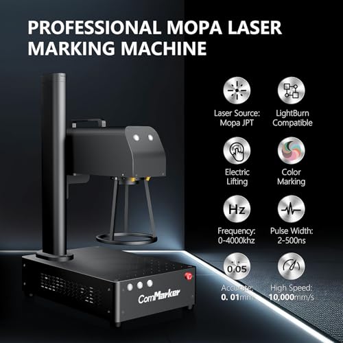 ComMarker 60 W JPT Mopa lasersnijder ondersteunt LightBurn, vezellaser-kleurmarkeringsmachine, desktop-handheld, 2 lenzen en beschermschild, lasergraveermachine voor metaal (B4 Mopa 60W) - Afbeelding 4