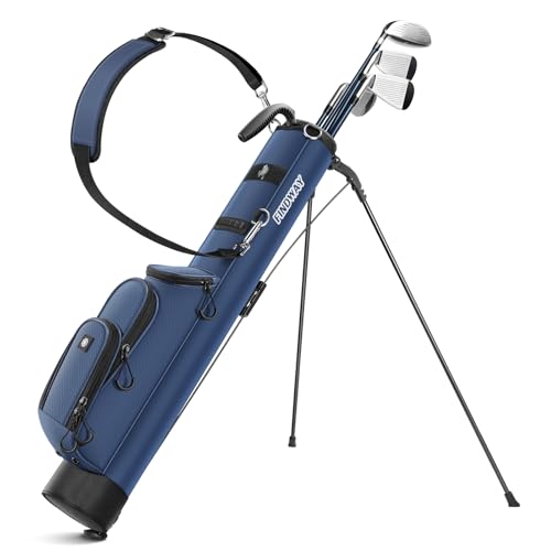 Findway Golf Stand Bag, [Upgraded Generous Space] Small Golf Bag for Driving Range, Par 3 & Executive Courses, Lightweight Sunday Golf Club Carry Bag with 3 Pockets