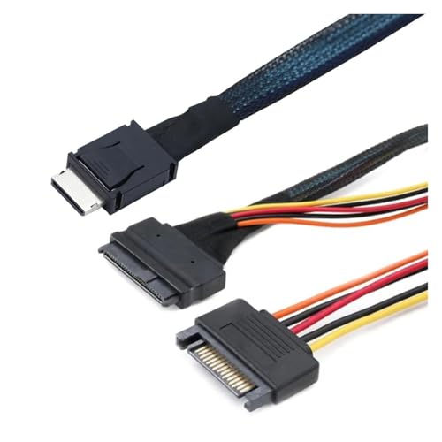 Cable PCIE Oculink SFF 8611 4I a U.2 S-AS SFF 8639 50cm miniatura 5