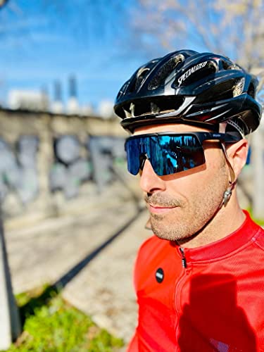 Scvcn Polarized Cycling Glasses Mountain Bike Glasses Mtb Glasses Tr90 Biking Sunglasses Men Women Bicycle Riding Goggles Sport Glasses Motorcycle Cycle Glasses Road Bike Sunglasses Running Blue #TOP7