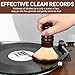 2-in-1 Vinyl Record Cleaning Kit with Stylus Brush - Anti Static Soft Record Cleaning Kit for Albums Record Players - Retro Wooden Handle Record Brush - High Density Microfiber Bristles Vinyl Brush