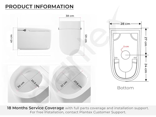 Image of Plantex Smart Toilet Commode One Click Foot Touch with 18 Months Warranty