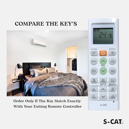 Image of S-CAT AC Remote Control Compatible for LG Dual Inverter 1 1.5 2 Ton Split /Window AC AKB75215411 Model 36U (No Backlight) 6 in 1 VIRAAT Mode (Match Old Remote Exactly, Contact Helpline for Order)
