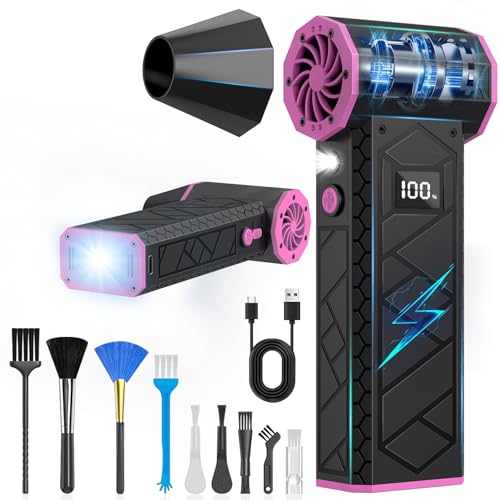 Elettrico Rimuovi Polvere, Display LCD Aria Compressa, 180.000 RPM Air Duster con 4 Marce...