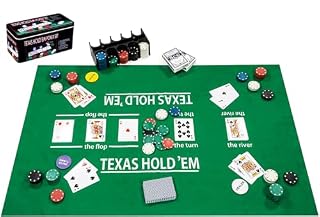 Engelhart coffret poker avec tapis 90 x 60 cm et 200 jetons