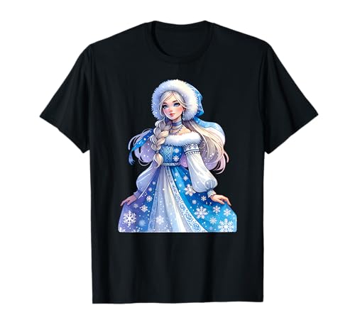 Snegurotschka Ded Moroz russischer Weihnachtsmann Russen T-Shirt