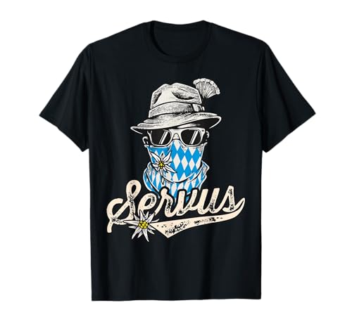 Servus Trachten Tshirt Herren Bayern Passend für Oktoberfest T-Shirt
