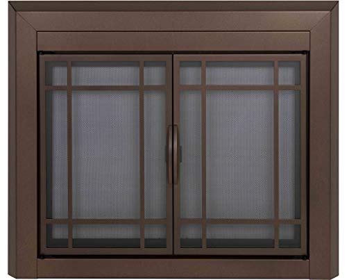 Pleasant Hearth En-5501 Pleasant Hearth Enfield Glass Firescreen, Medium, Burnished Bronze #TOP13