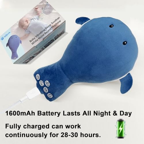 Image of Baby Vibrating Sleep Soother, Portable White Noise Machine for Baby Adult, 3 Adjustable Vibration Modes, 26 Soothing Sounds, Timer Setting, Powerful Battery, for Home & Travel, Cribs & Strollers