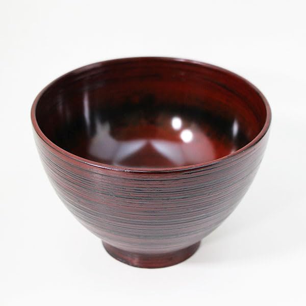 どんぶり 丼 食器 木製 漆塗り 背高 大椀 外さび 根来 赤 天然木 漆器 600ml 丼ぶり かつ丼 豚汁 具だくさん味噌汁 お