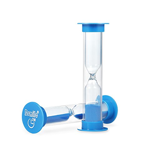 Dsmile 2 Minute Sand Timer Plastic Hourglass for Games Classroom Home Office Kitchen Brush Teeth Use, Set of 20 - Thumbnail 3