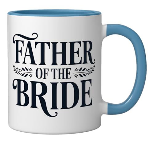 Taza cerámica para padre de la novia azul/blanca miniatura 2