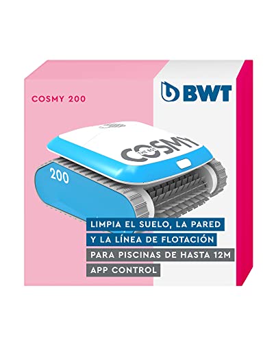 BWT Poolrobot Cosmy 200 en Color Lagoon | Especialmente Ligero y Compacto | Limpieza fiable de Suelo, Paredes y línea de flotación | para Piscinas de Todas Las Formas | con Control por App