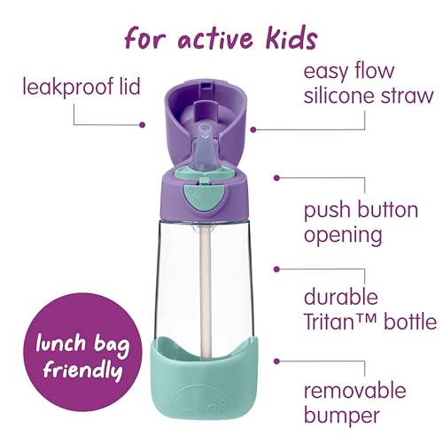 Image of b.box Tritan Drink Bottle, Lilac Pop, Lilac, 15 Ounce