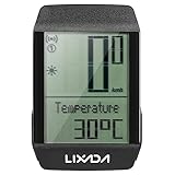 GUOHOQIX Kabelloser Fahrradcomputer, wasserdichter Fahrrad-Tachometer, Kilometerzähler mit 6 Sprachen, LED-Hintergrundbeleuchtung