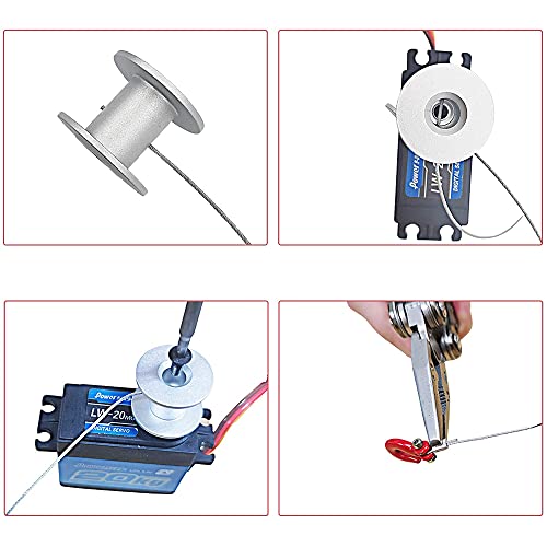 CENPEK 25T Lenkgetriebe Servo Winde Radtrommel für 1/10 RC Crawler Auto Traxxsa TRX-4 Axial SCX10 90046 D90 D110 Tamiay MST